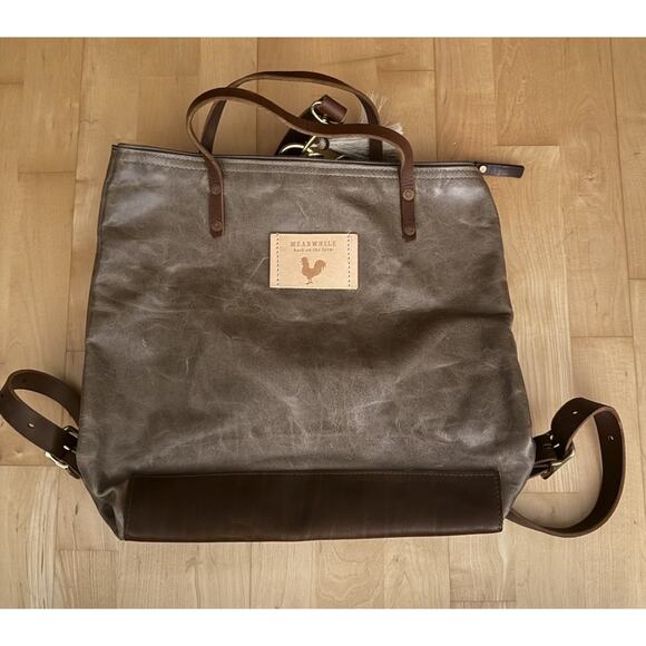 Meanwhile Back On The Farm Mocha Brown Shoulder Bag Leather Original Backpack - Picture 2 of 5